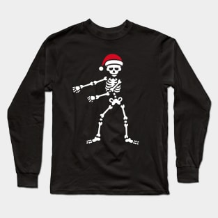 Floss dance flossing skeleton Santa Claus Christmas Long Sleeve T-Shirt